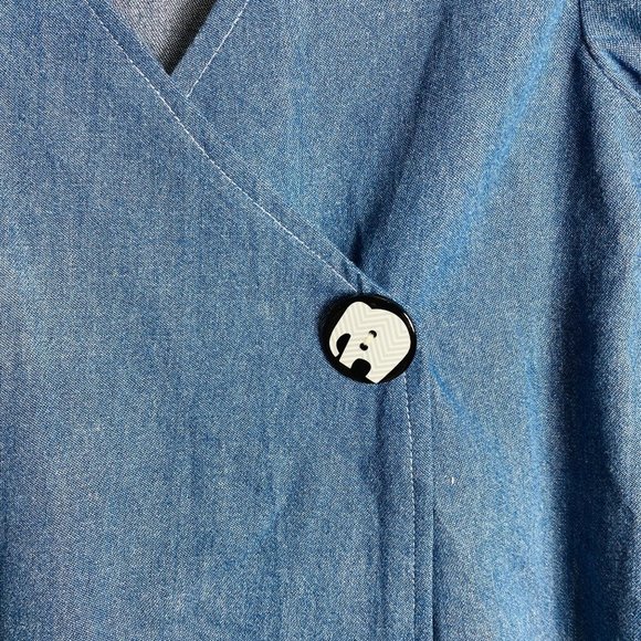 NWT Fish & Grits Denim Designer Girls Boutique Wrap Dress Size 4 - Picture 5 of 7